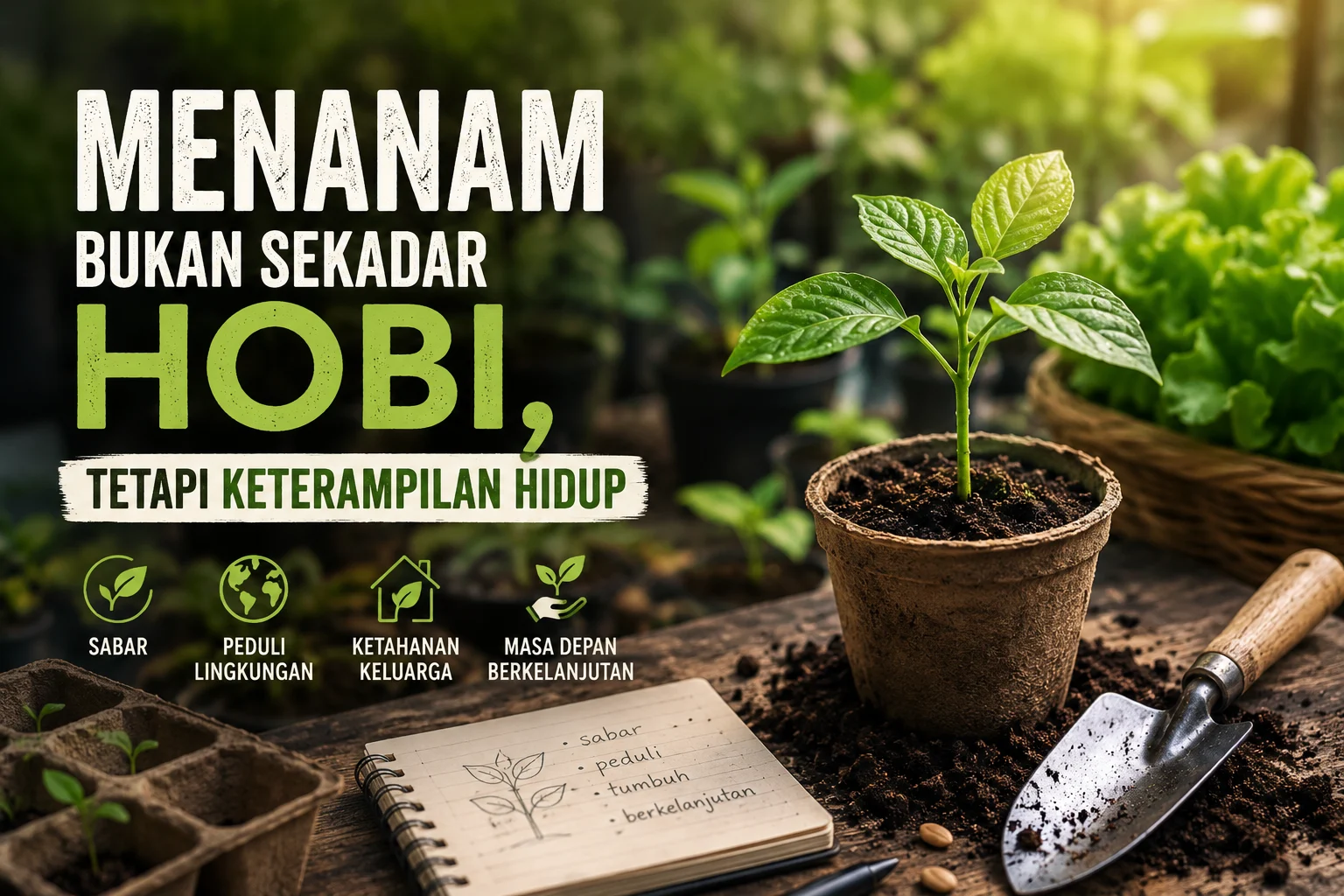 Menanam Bukan Sekadar Hobi, tetapi Keterampilan Hidup